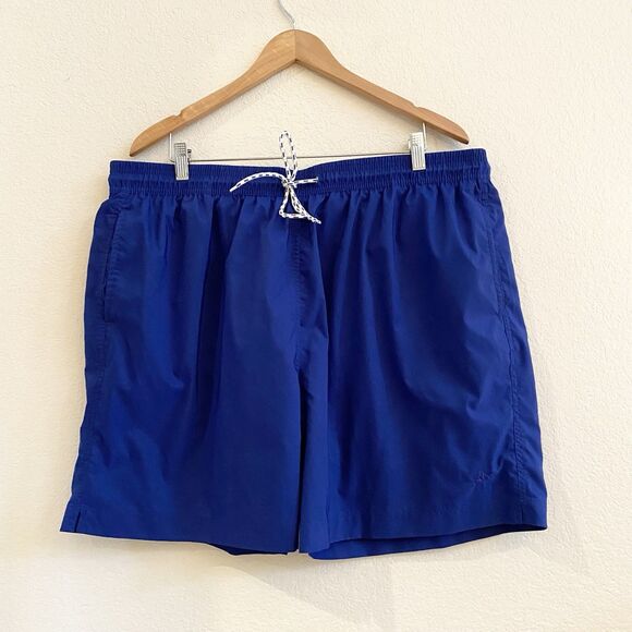 Brooks Brothers Mens Swim Trunks Royal Blue Size: XXL Slash Back Pockets - Picture 1 of 10
